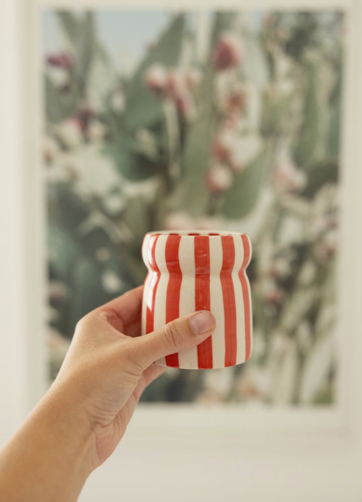 Paddy wax doftljus Cabana Rödrandig keramik - Hibiscus Bay