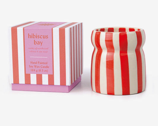 Paddy wax doftljus Cabana Rödrandig keramik - Hibiscus Bay