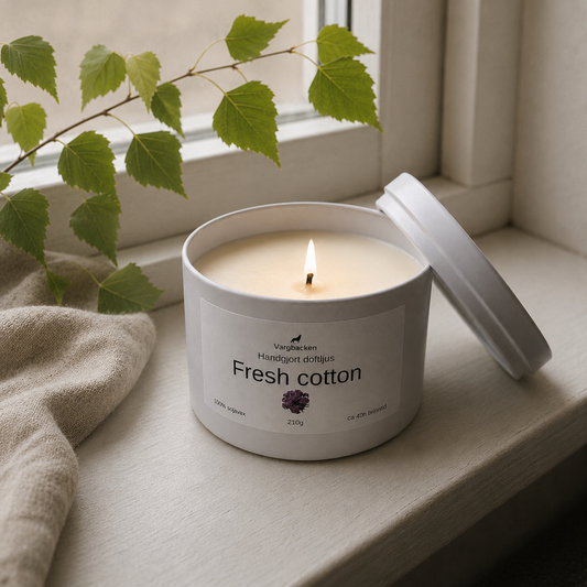 Vargbacken Fresh cotton i burk 210g sojavax