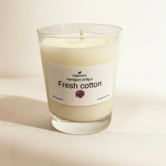 Doftljus glas Vargbacken Fresh Cotton - 210g