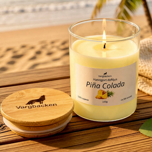 Doftljus pina colada Vargbacken sojavax 150g