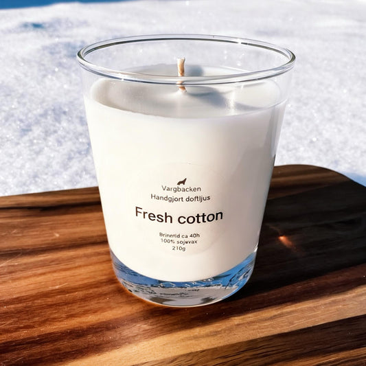 Fresh cotton Vargbacken sojavax ljus present